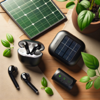 Alt text: "Tips for extending battery life of Galaxy Buds, featuring charging case and wireless earbuds on a wooden surface."
