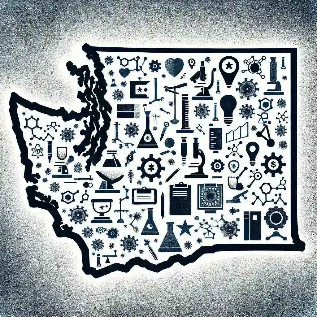 "Visual representation of the disparity in research and development (R&D) investments in Washington State, highlighting the impact of insufficient public funding on innovation in technology alliances."