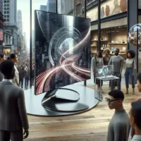 "Samsung Odyssey G9 monitor launch event in Jakarta featuring immersive 3D technology"